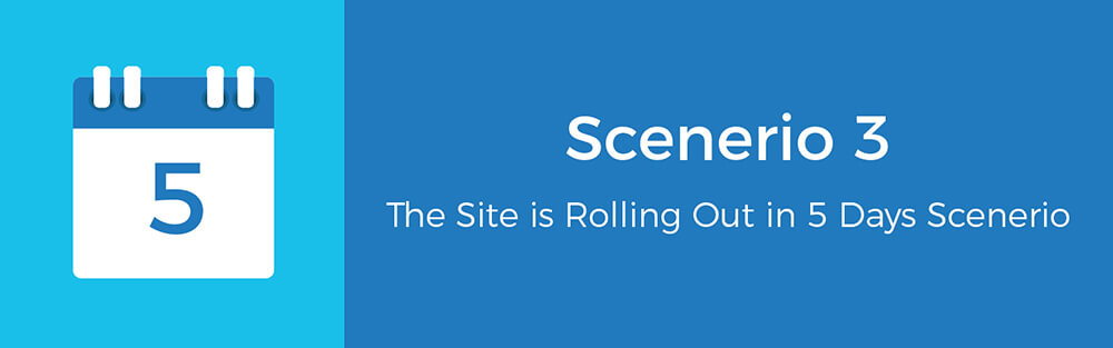 website launch scenario